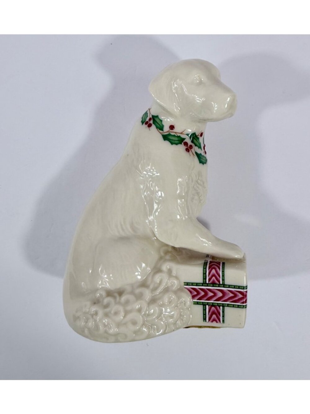 Vintage Lenox Annual Holiday Labrador Retriever Dog Figurine 1992 Glossy Porcela